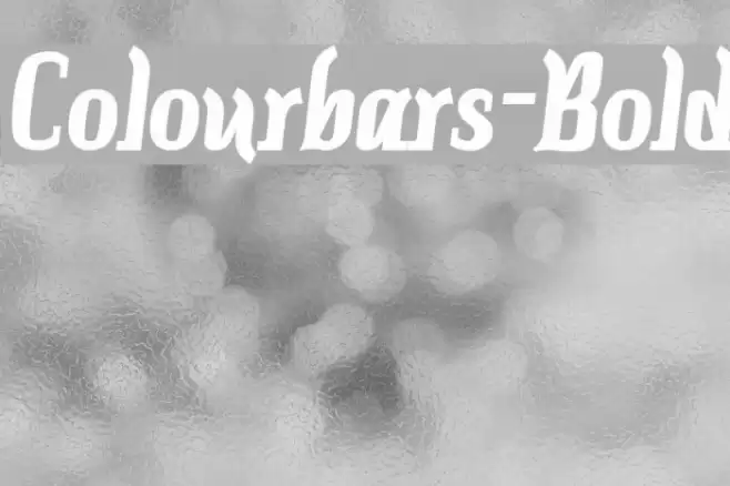 Colourbars-Bold خط examples