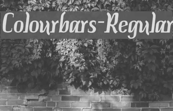 Colourbars-Regular Font examples
