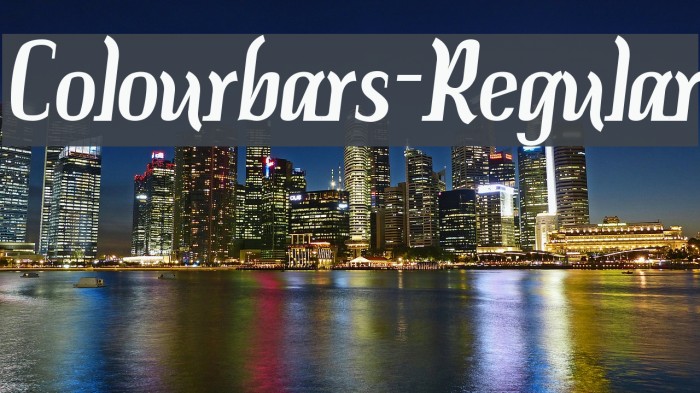 Colourbars-Regular Font examples