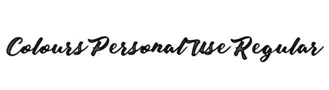 Colours Personal Use Regular  Скачать бесплатные шрифты