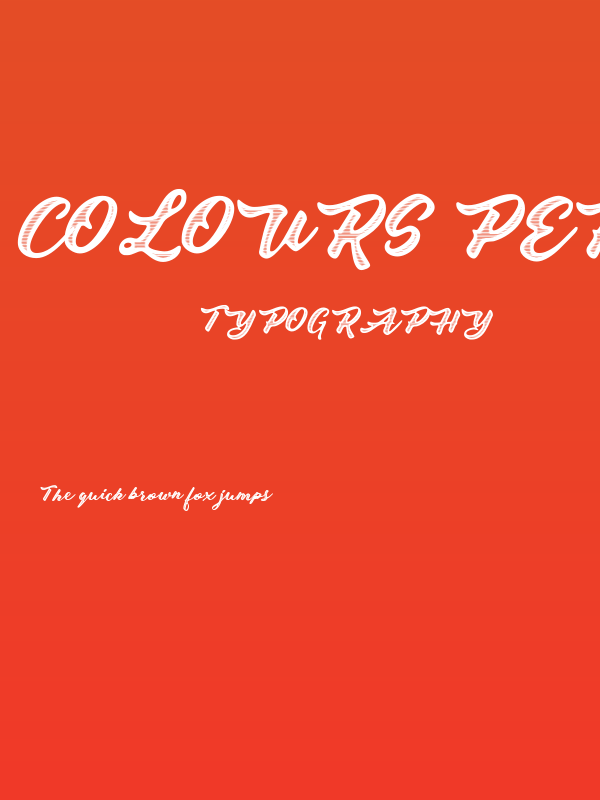 Colours Personal Use Regular Poster