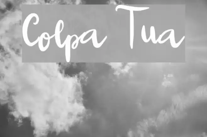 Colpa Tua Font examples