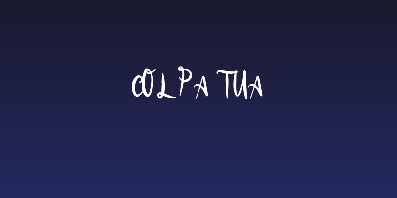 Colpa Tua Social Header