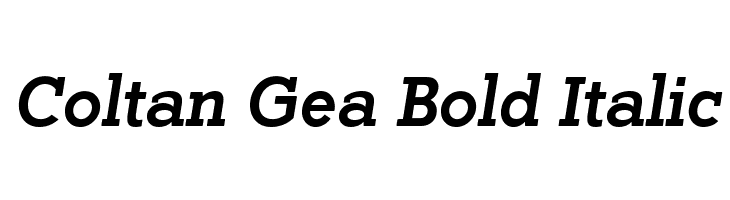 Coltan Gea Bold Italic Font