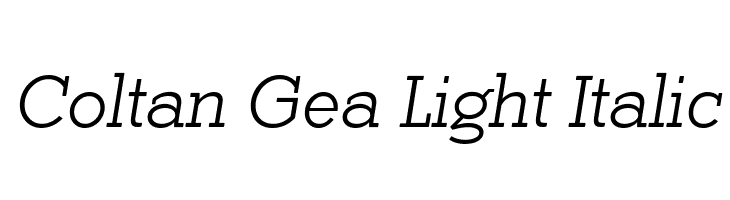 Coltan Gea Light Italic  フリーフォントのダウンロード