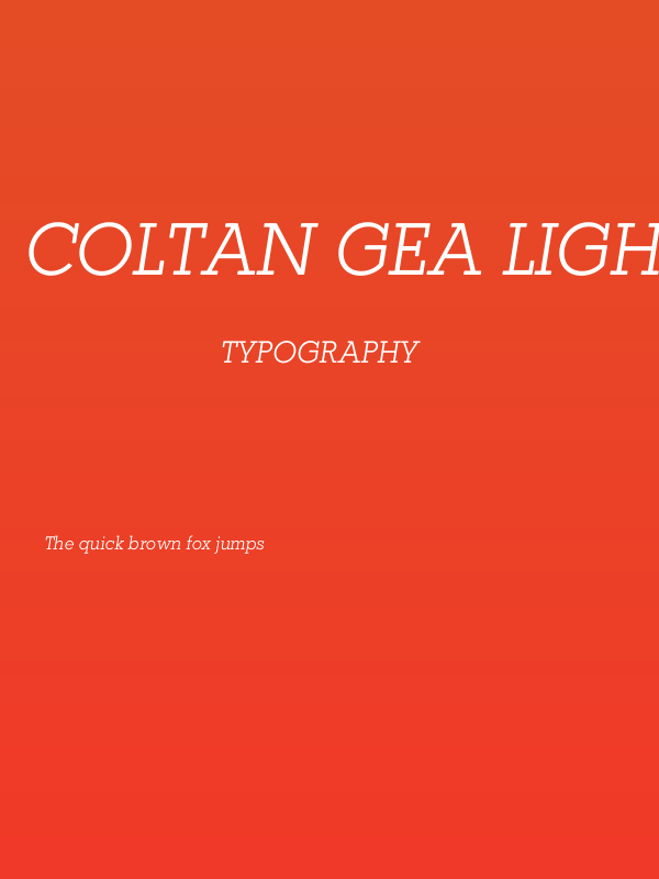 Coltan Gea Light Italic Poster