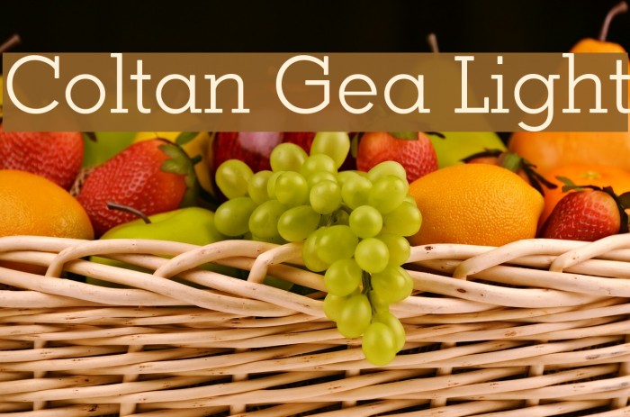 Coltan Gea Light Font examples