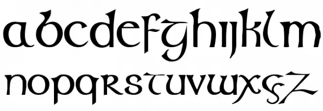 Columba फ़ॉन्ट लोअरकेस