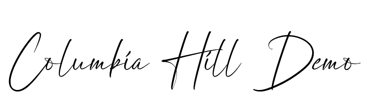 Columbia Hill Demo  Free Fonts Download