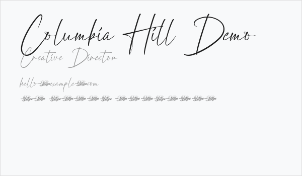 Columbia Hill Demo Business Card