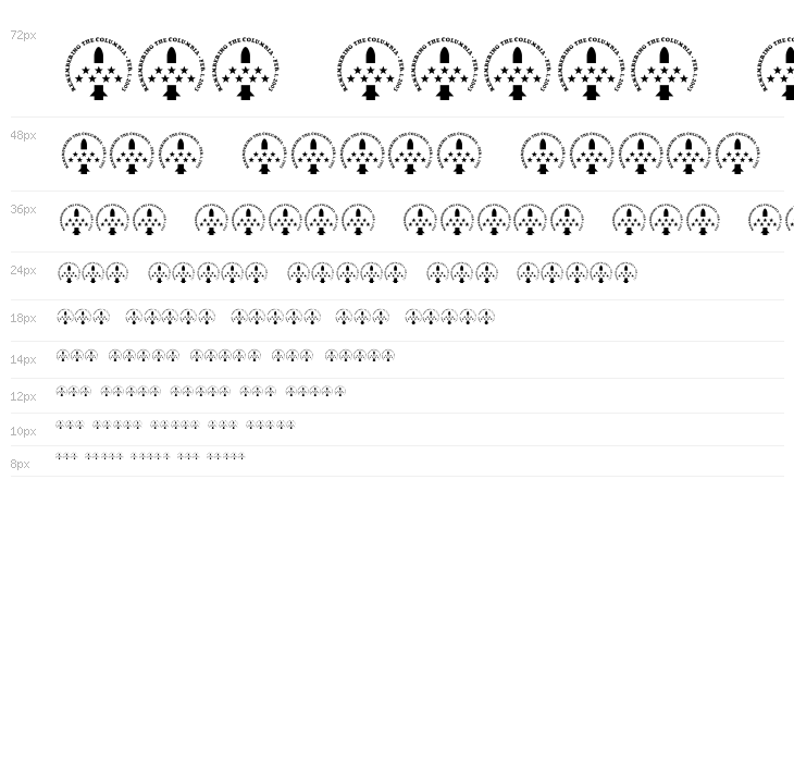 Columbia Shuttle Memorial Font Waterfall