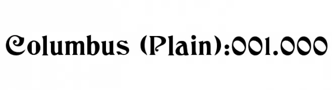 Columbus [Plain]:001.000  baixar fontes gratis