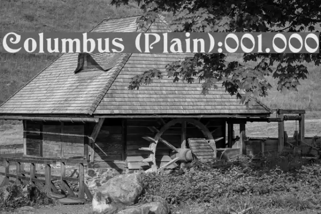 Columbus [Plain]:001.000 फ़ॉन्ट examples