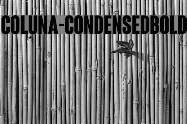 Coluna-CondensedBold फ़ॉन्ट examples