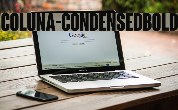 Coluna-CondensedBold Font examples