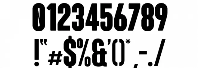 ColunaRounded-CondensedBold Font OTHER CHARS