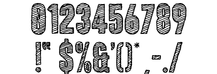 ColunaSketch-CondensedBold Шрифта ДРУГИЕ символов