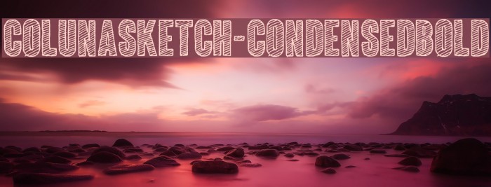 ColunaSketch-CondensedBold Шрифта examples