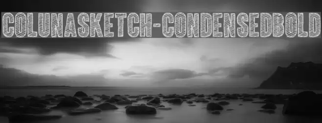 ColunaSketch-CondensedBold Шрифта examples