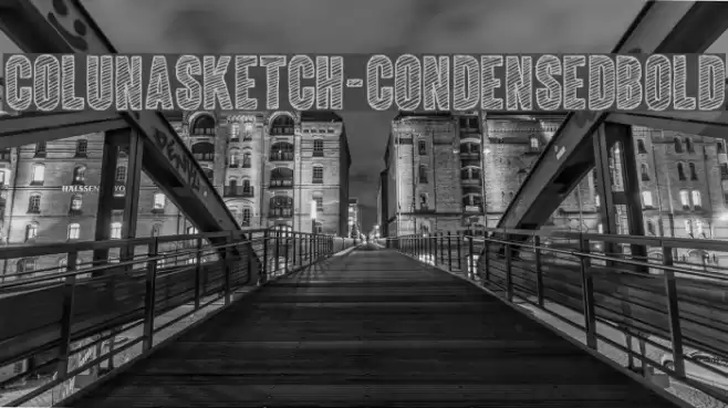 ColunaSketch-CondensedBold Шрифта examples