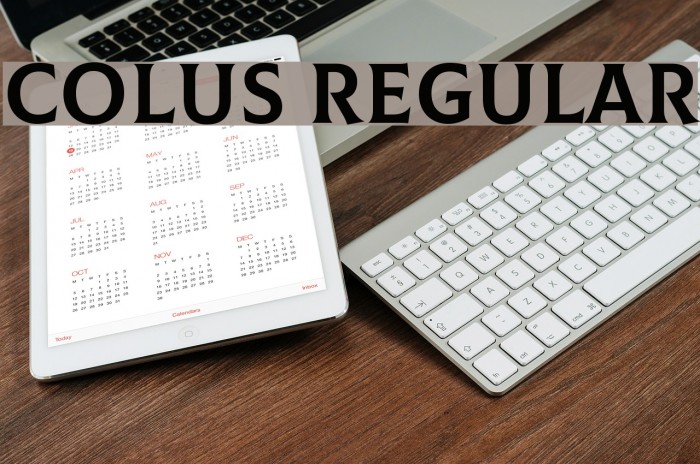Colus Regular Font examples