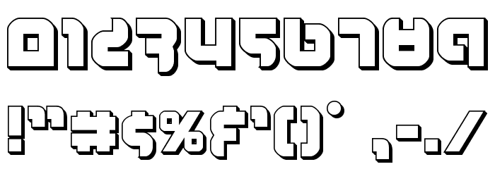 Combat Droid 3D Font OTHER CHARS