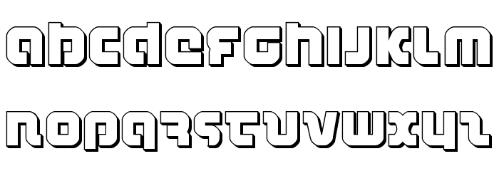 Combat Droid 3D Font LOWERCASE
