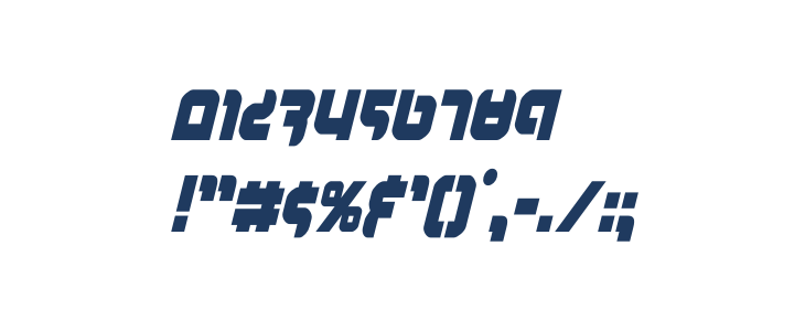 Combat Droid Condensed Italic Other Characters