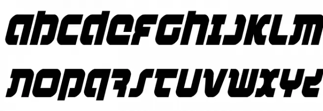 Combat Droid Condensed Italic Polices MAJUSCULES