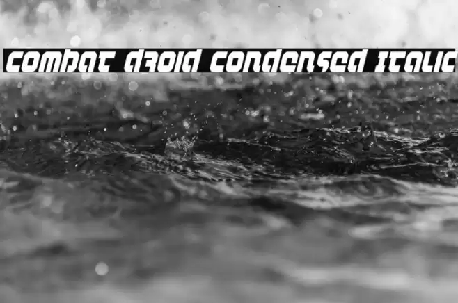 Combat Droid Condensed Italic Font examples