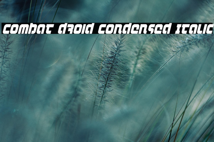Combat Droid Condensed Italic Example 2