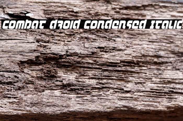 Combat Droid Condensed Italic Example 3