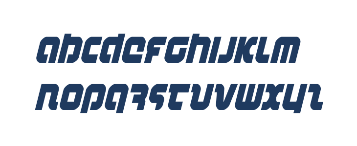 Combat Droid Condensed Italic Lowercase