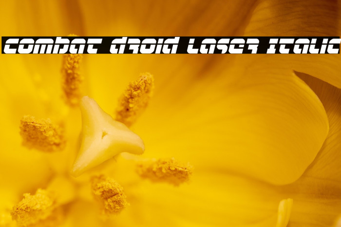Combat Droid Laser Italic Example 3