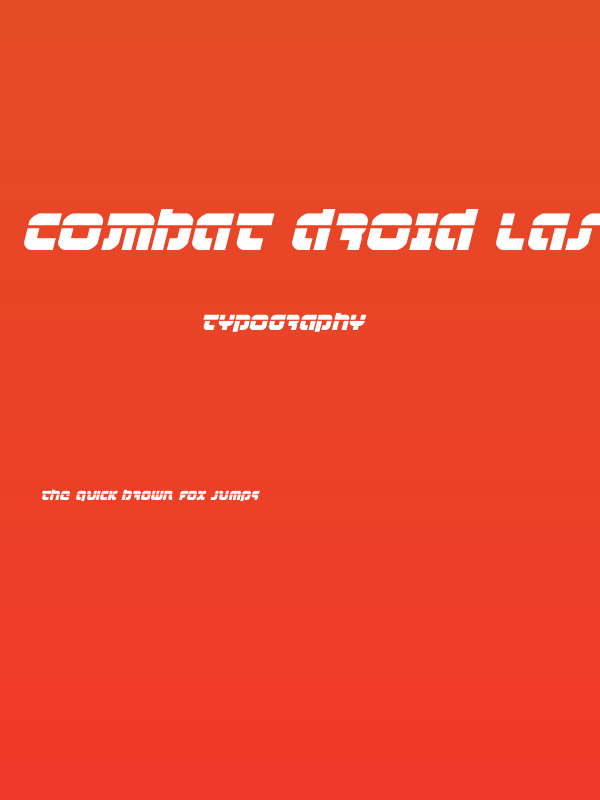Combat Droid Laser Italic Poster