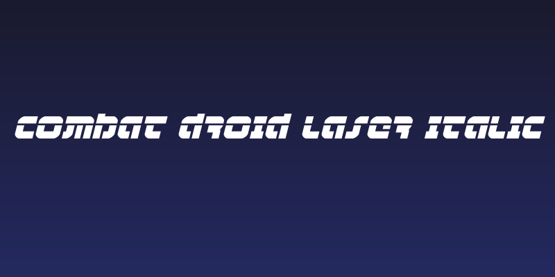 Combat Droid Laser Italic Social Header