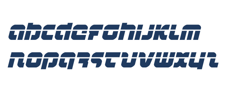 Combat Droid Laser Italic Lowercase