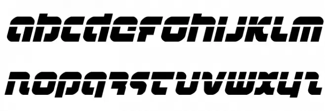 Combat Droid Laser Italic Fuentes MINÚSCULAS