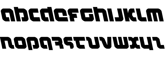 Combat Droid Leftalic Font LOWERCASE