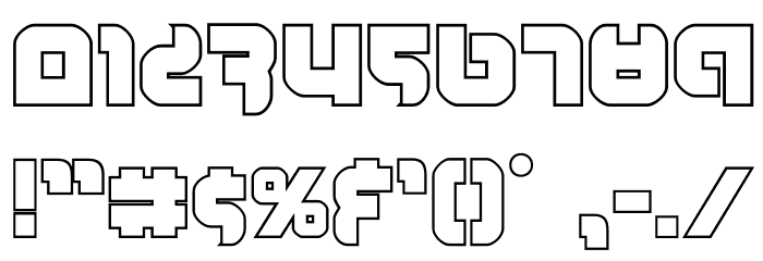 Combat Droid Outline Font OTHER CHARS