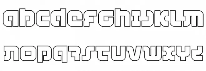Combat Droid Outline خط أحرف كبيرة