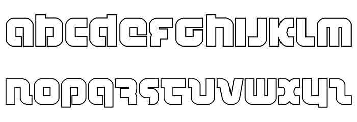 Combat Droid Outline Font LOWERCASE