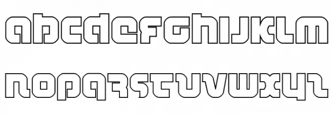 Combat Droid Outline Fuentes MINÚSCULAS