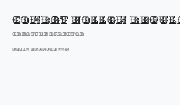 Combat Hollow Regular Business Card