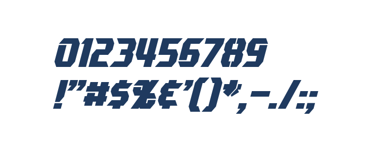 Combatron Bold Italic Other Characters