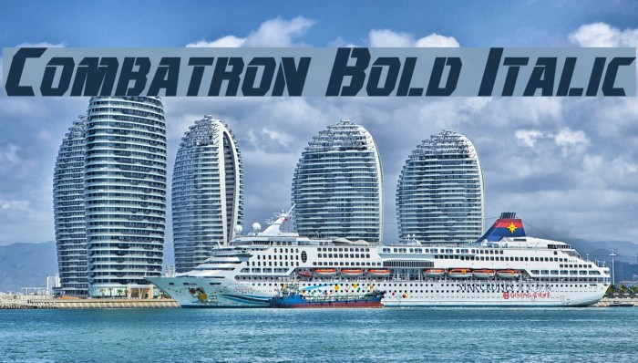 Combatron Bold Italic Example 2