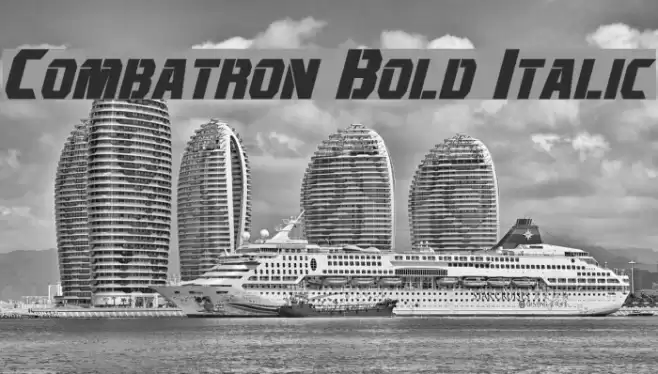 Combatron Bold Italic Font examples