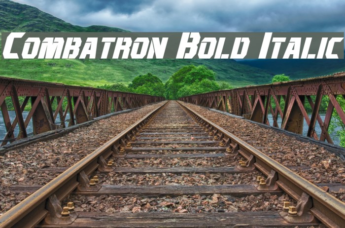 Combatron Bold Italic Example 3