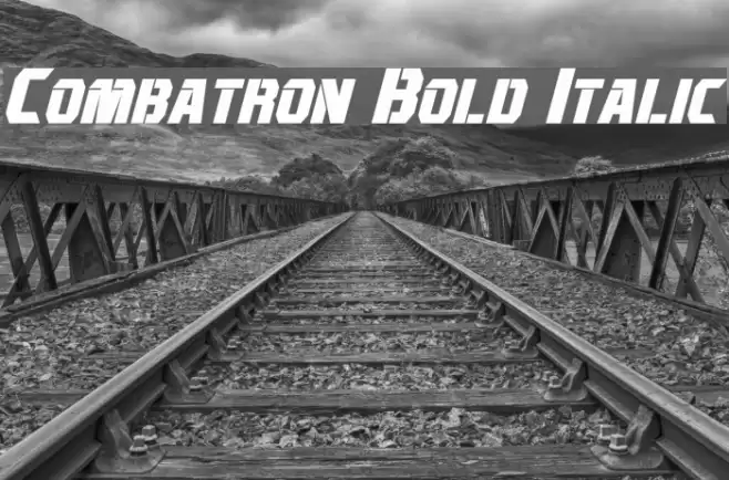 Combatron Bold Italic Font examples