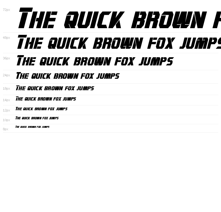 Combatron Bold Italic Waterfall